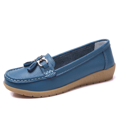 Genuine Leather Tenis Nurse Slip on Retro Moccasins Flats Loafers