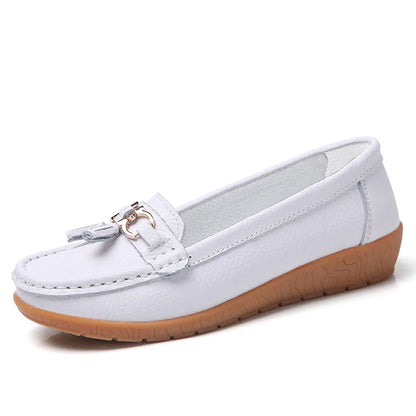 Genuine Leather Tenis Nurse Slip on Retro Moccasins Flats Loafers