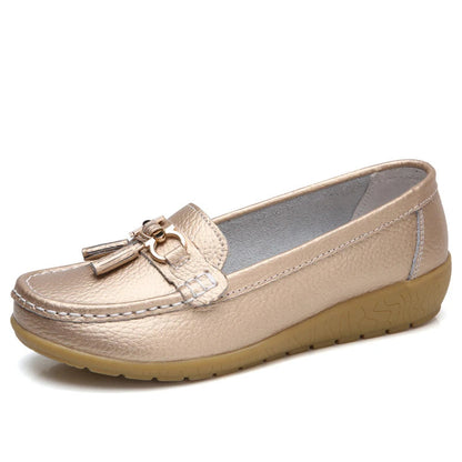 Genuine Leather Tenis Nurse Slip on Retro Moccasins Flats Loafers