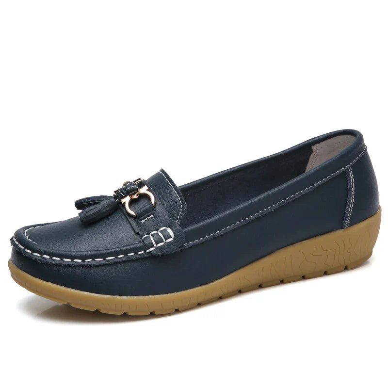 Genuine Leather Tenis Nurse Slip on Retro Moccasins Flats Loafers