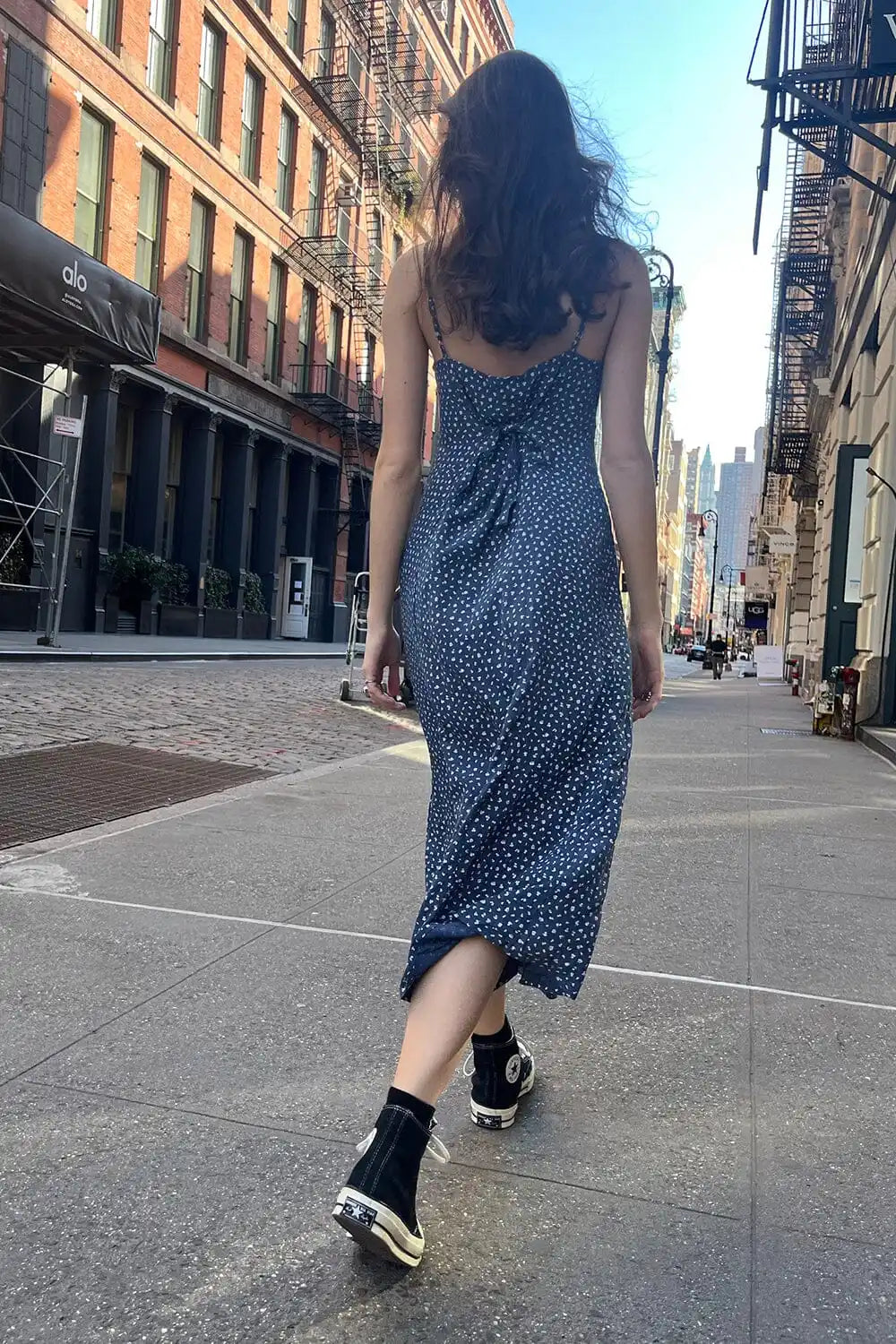 Print Summer Slim A-line Long Female Slim Midi Dresses