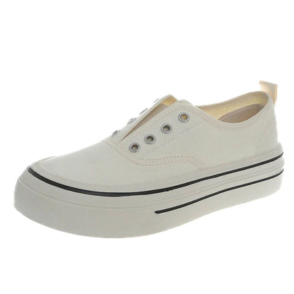 Outdoor Walking Canvas Jogging Slip-on Vulcanized Flat Skateboard