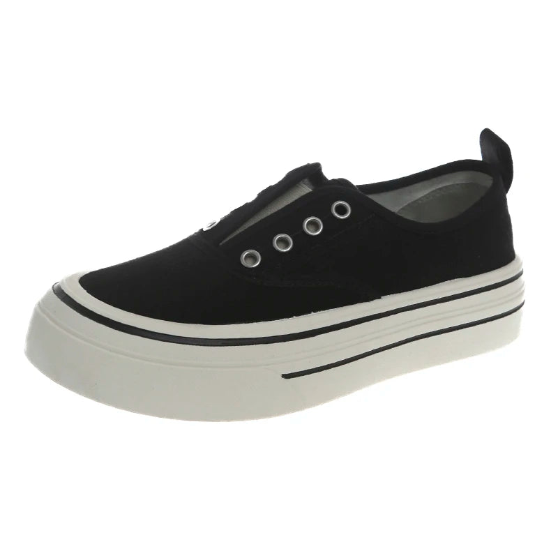 Outdoor Walking Canvas Jogging Slip-on Vulcanized Flat Skateboard