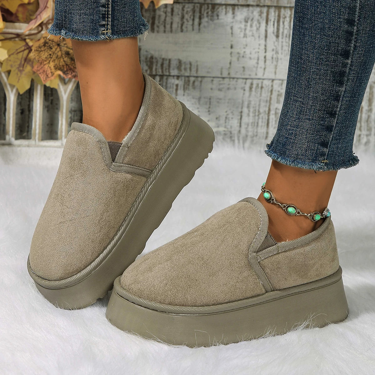 Anti-skid Plush Comfortable Thick Bottom Warm Snow Boot