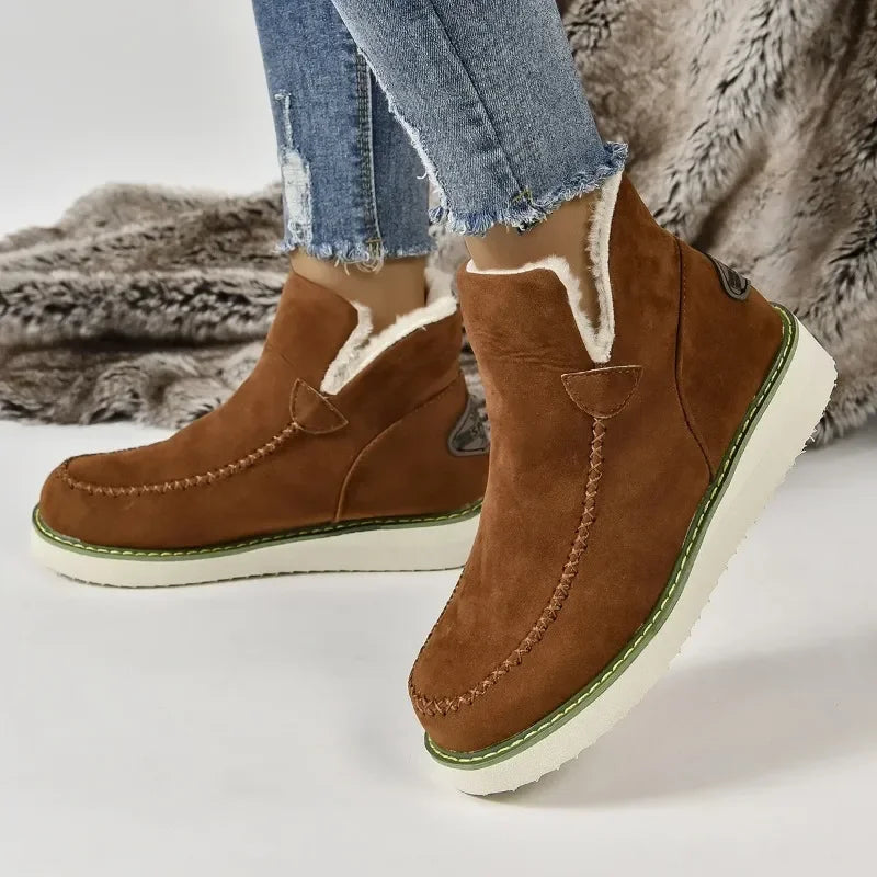 Cozy Fashionable Warm Slip-on Stylish Comfort Snow Boot