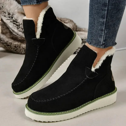 Cozy Fashionable Warm Slip-on Stylish Comfort Snow Boot
