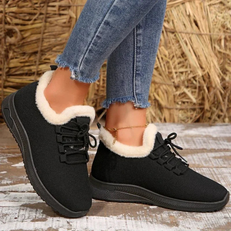 Warm Thick Non-slip Lace-up Plush Comfortable Stylish Snow Boot