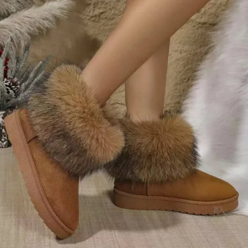 Winter Warm Plush Ankle Stylish Comfortable Snow Boot