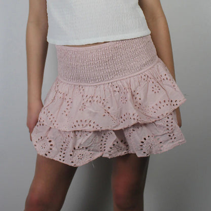 Smocked Beach Ruffle Skirt