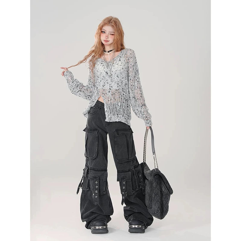 Y2k Japanese Cargo Halloween Pants
