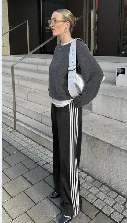 Y2k Striped Baggy Track Jogger Sweatpants Pant