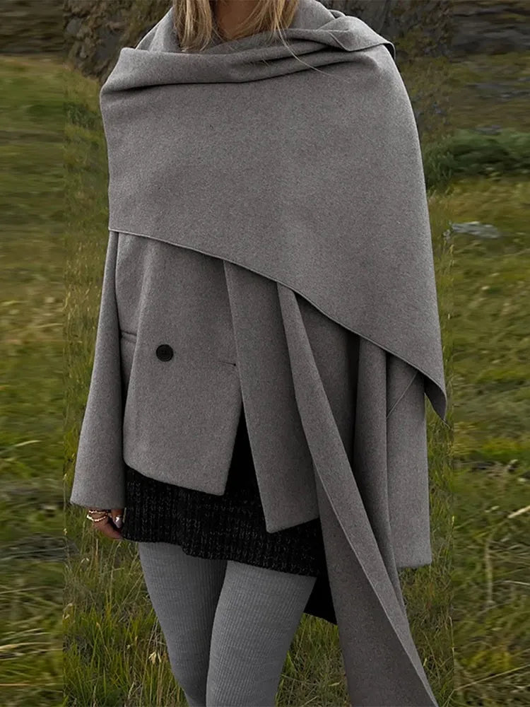 Cropped Autumn Long Single Breasted Warm Coat