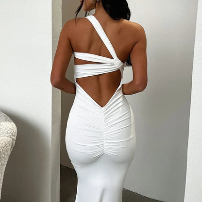 Maxi Summer Autumn New Sleeveless Neckline Temperament Y2k Midi Dresses