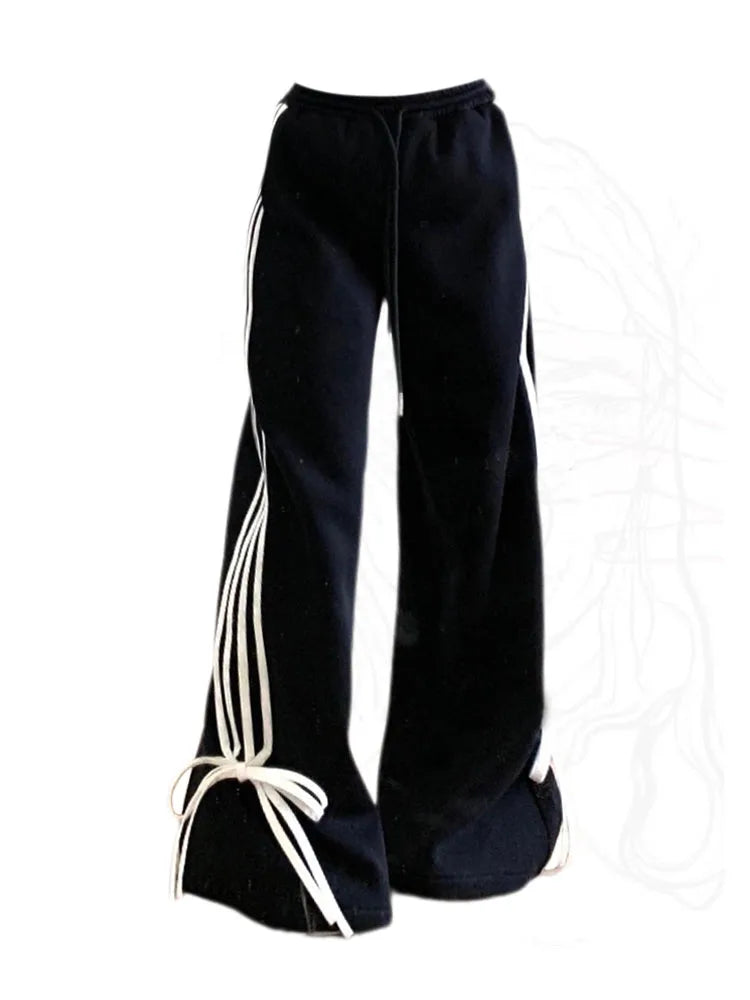 Y2k Elastic Waist Gothic Hiphop Sporting Sweatpants