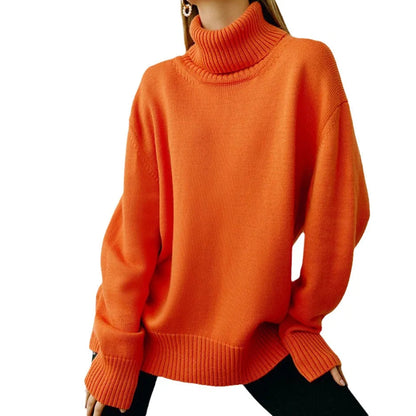 Turtleneck Oversized Chunky Long Loose Slouchy Sweater