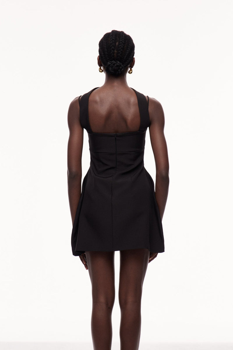 Xulia Halter Neck Cutout Deconstruct Mini Dress