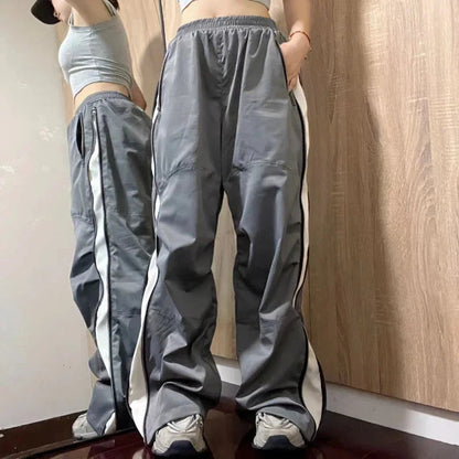 Korean Hip Hop Harajuku Lady's Wide Leg Jogger Sweatpants