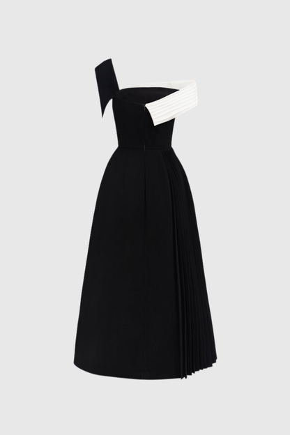 Ya Asymmetric Lapel Maxi Dress