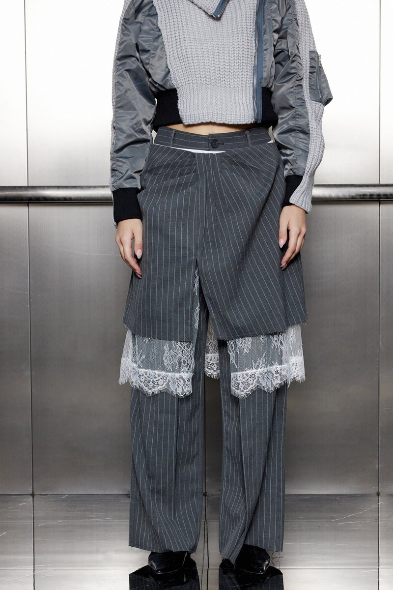 Yardley Lace Deconstruct Skirt Pants