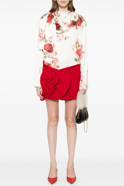 Yelena Print Scarf Blouse