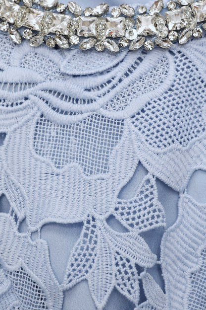 Yuriy Crystal Embellished Lace Mini Dress