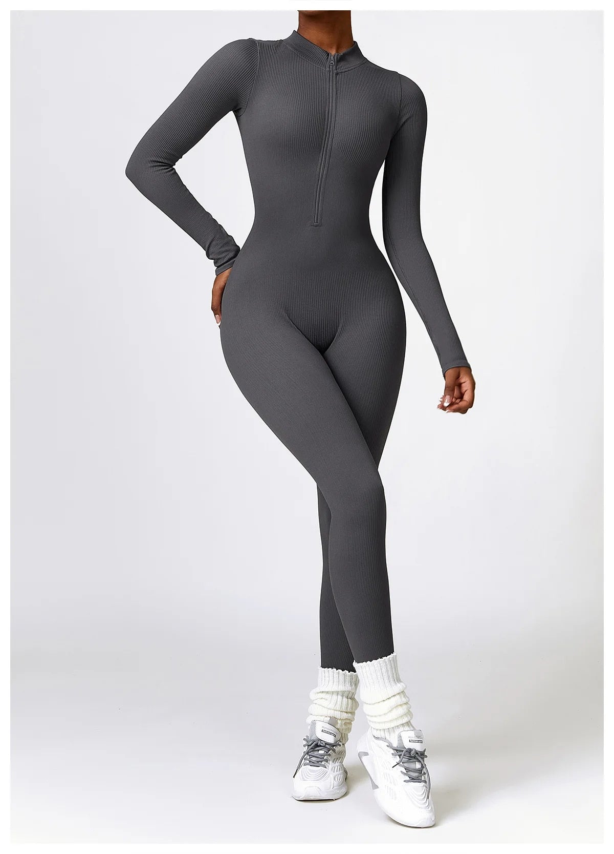 Serena - Zip Up Jumpsuit Long Sleeve