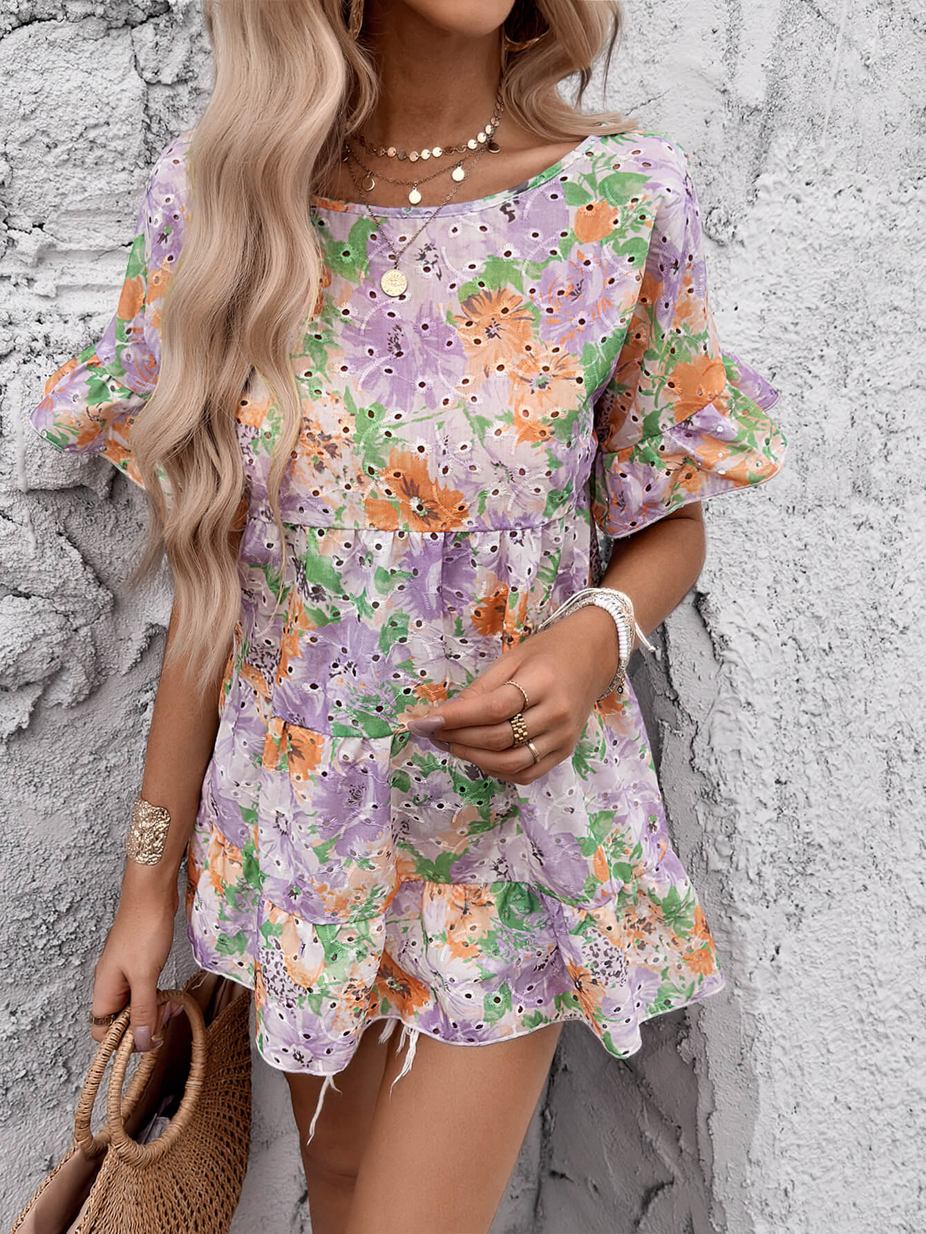 Emaline Printed Mini Dress