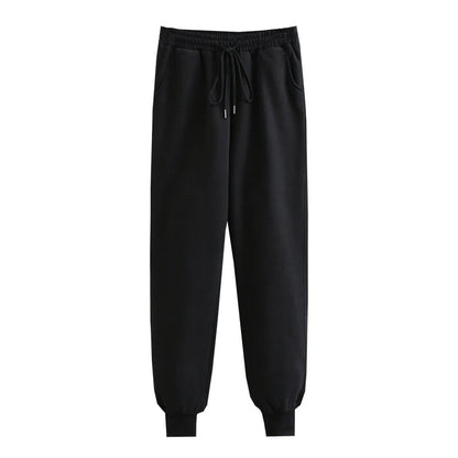 Oversized Sports Trousers: White Balck Sweatpants