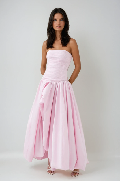 Ziska Strapless Split Ruffle Maxi Dress
