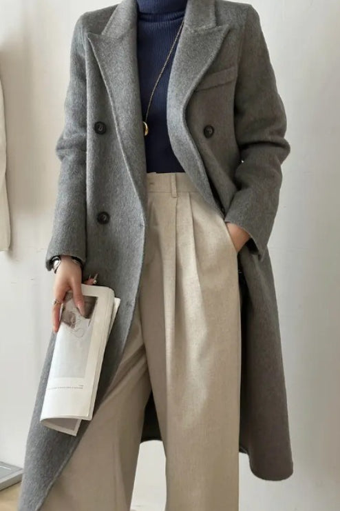 Double Breasted Wool Overcoat
