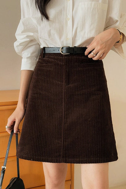 Cord Mini Skirt