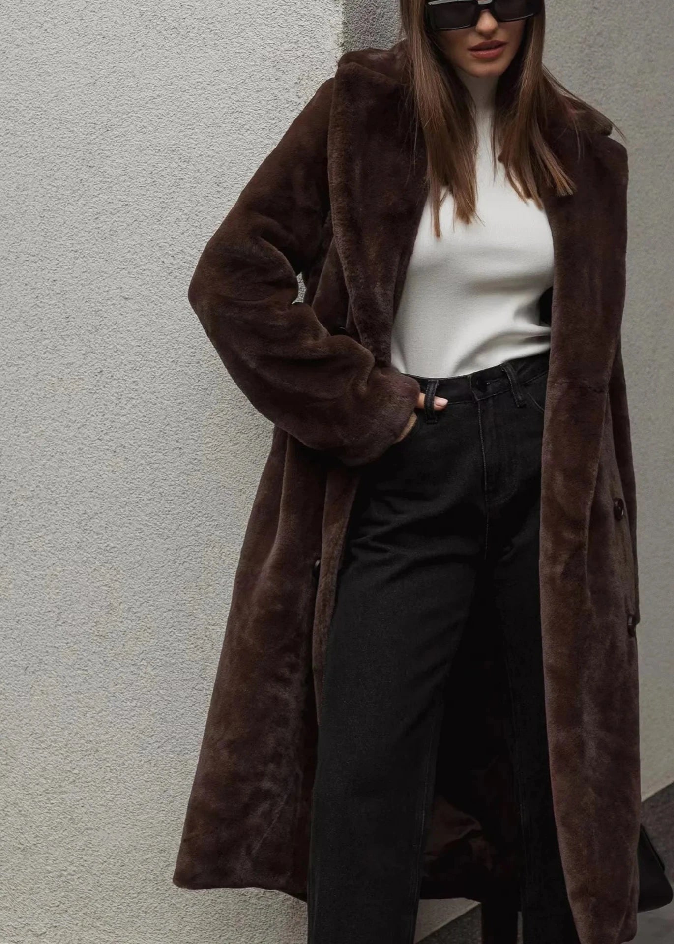Classic Mink-style Velvet Coat