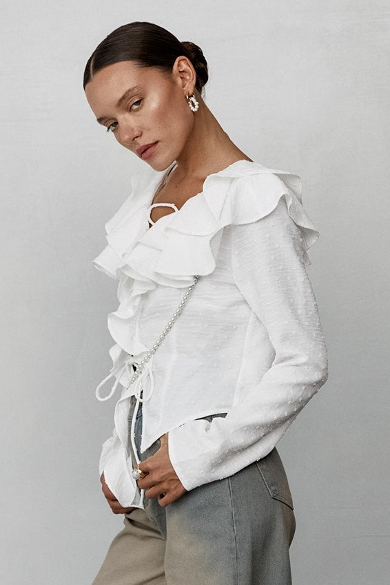 Long Sleeve Crepe Blouse