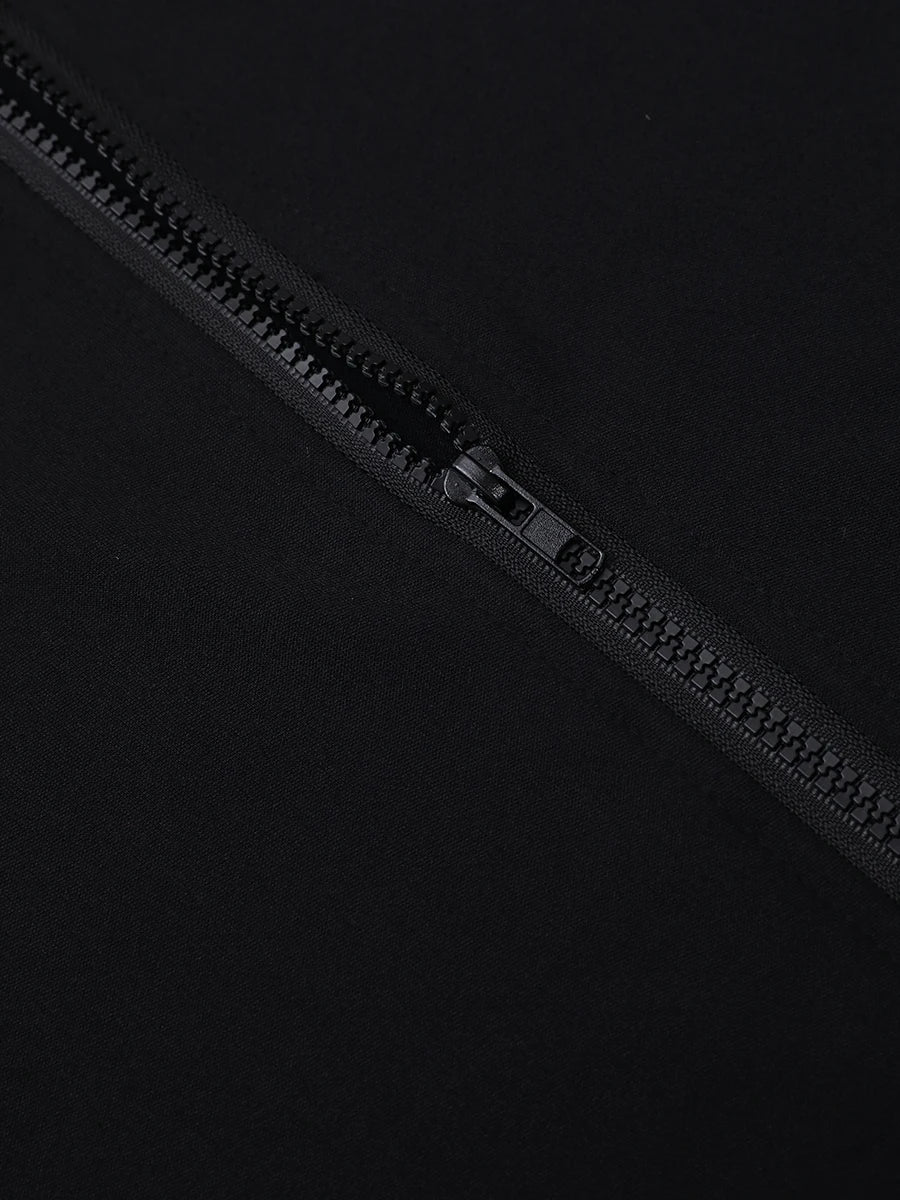 Spring Two Piece Sets Outfits Hooded Collar Zipper Design Long Sleeve Tracksuit With Kangaroo Pocket