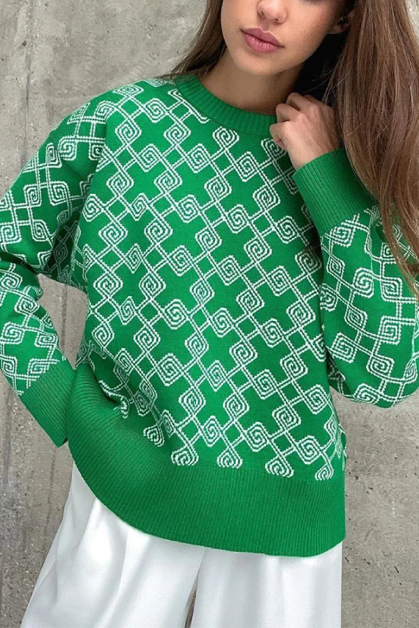 On-trend Jacquard Sweater