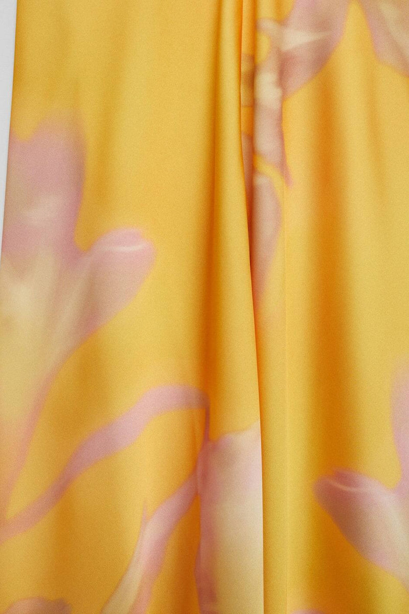 Sarah Printed Halter Satin Maxi Dress