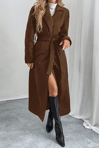 Oversized Double-faced Wool Midi Coat