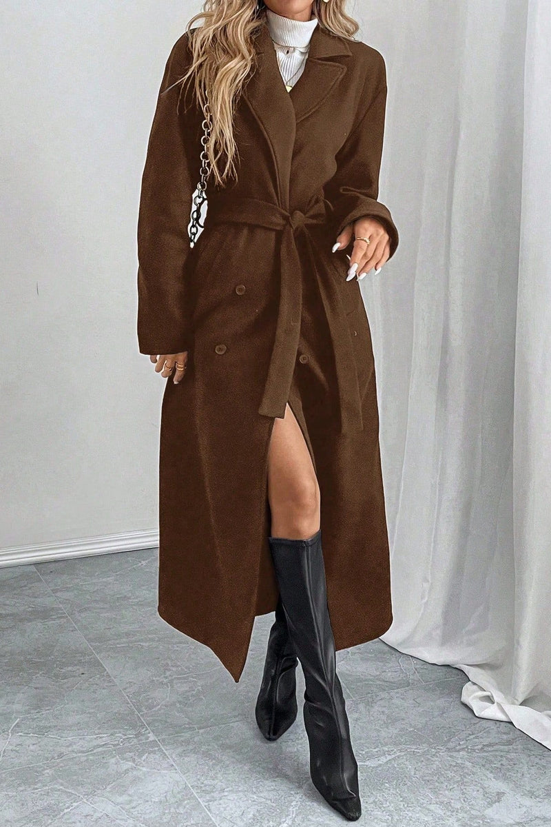 Oversized Double-faced Wool Midi Coat
