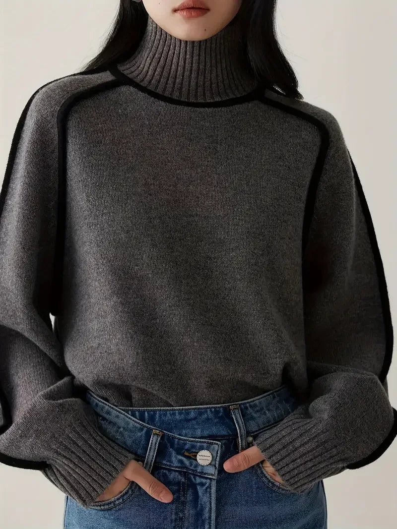 Half Turtleneck Knitted Sweater
