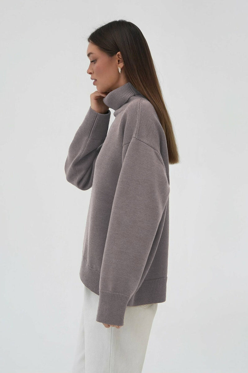 Basic Knit Turtleneck Sweater