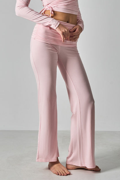 Fitted Foldover Soft Pants