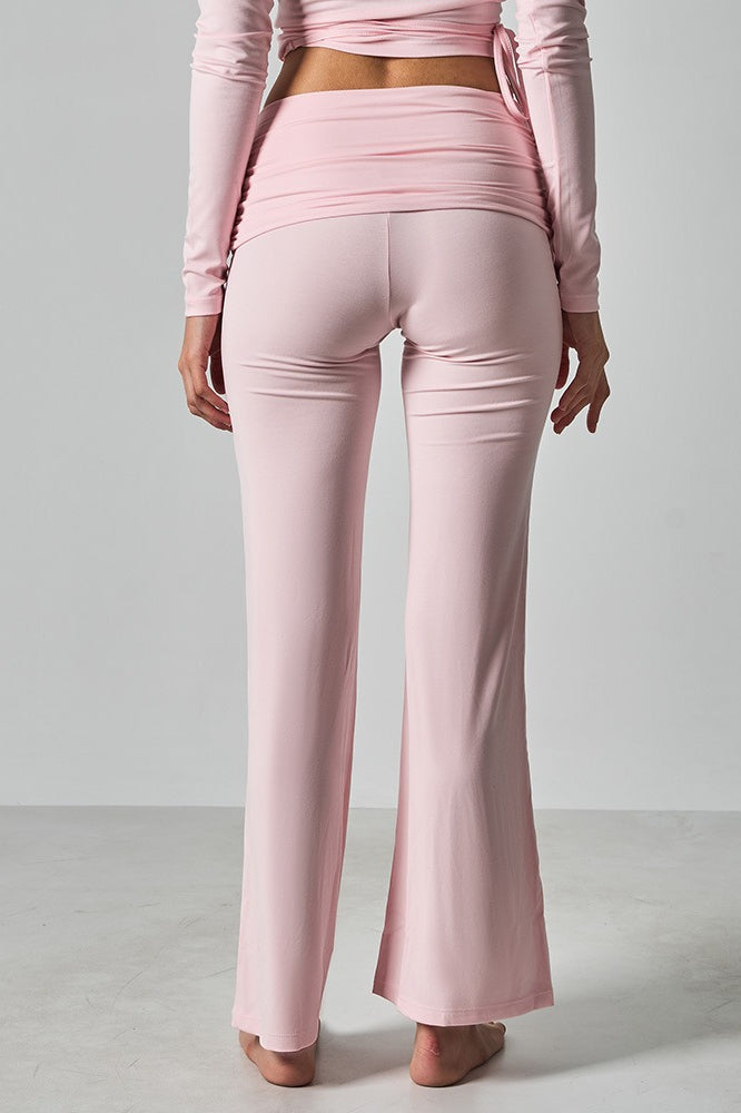 Fitted Foldover Soft Pants