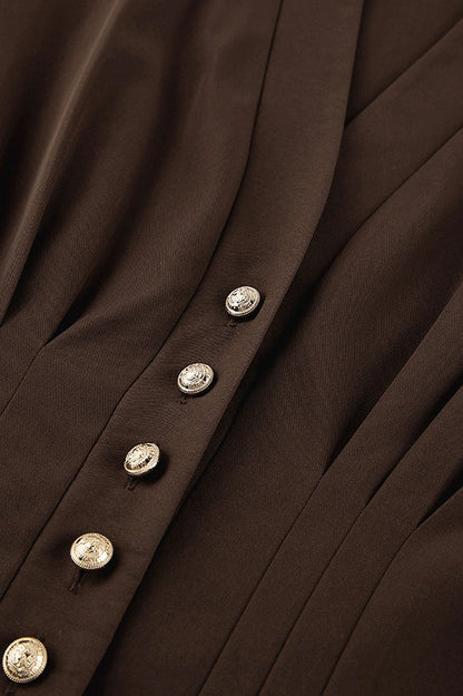 Slim Fit Pleated Blouse