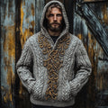 Men's Viking Inspired Celtic Chunky Cozy Hooded Sweater artswardrobe