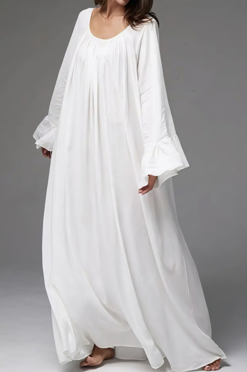 Loose Slouchy Flared Hem Maxi Dress