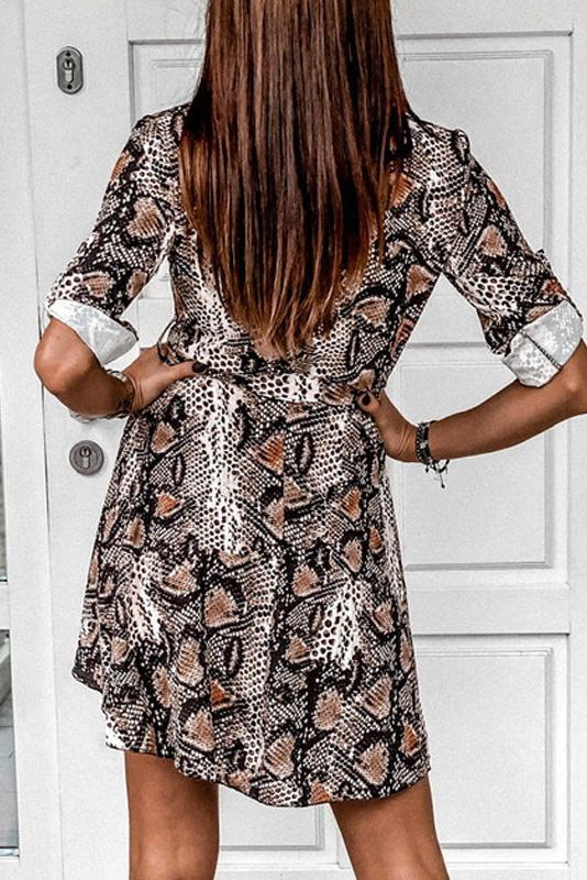 Printed Shirt Mini Dress