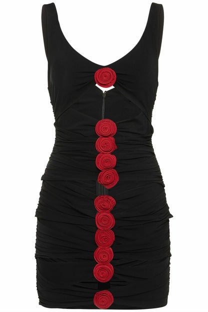 Sarah Applique Cutout Mini Dress