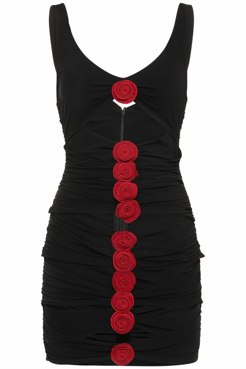 Sarah Applique Cutout Mini Dress