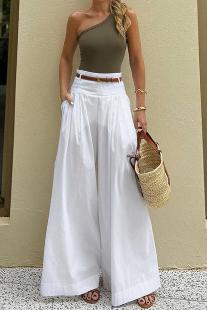 Pleated Loose Wide Leg Pants