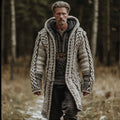 Men's Viking Style Thick Needle Hooded Sweater artswardrobe